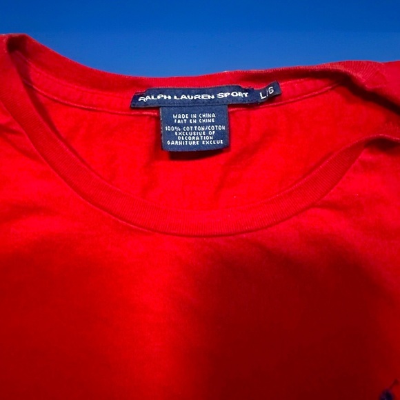 Polo Ralph Lauren Boys Classic Cotton Logo Crew Neck T-shirt Red Kids Large - Picture 3 of 3